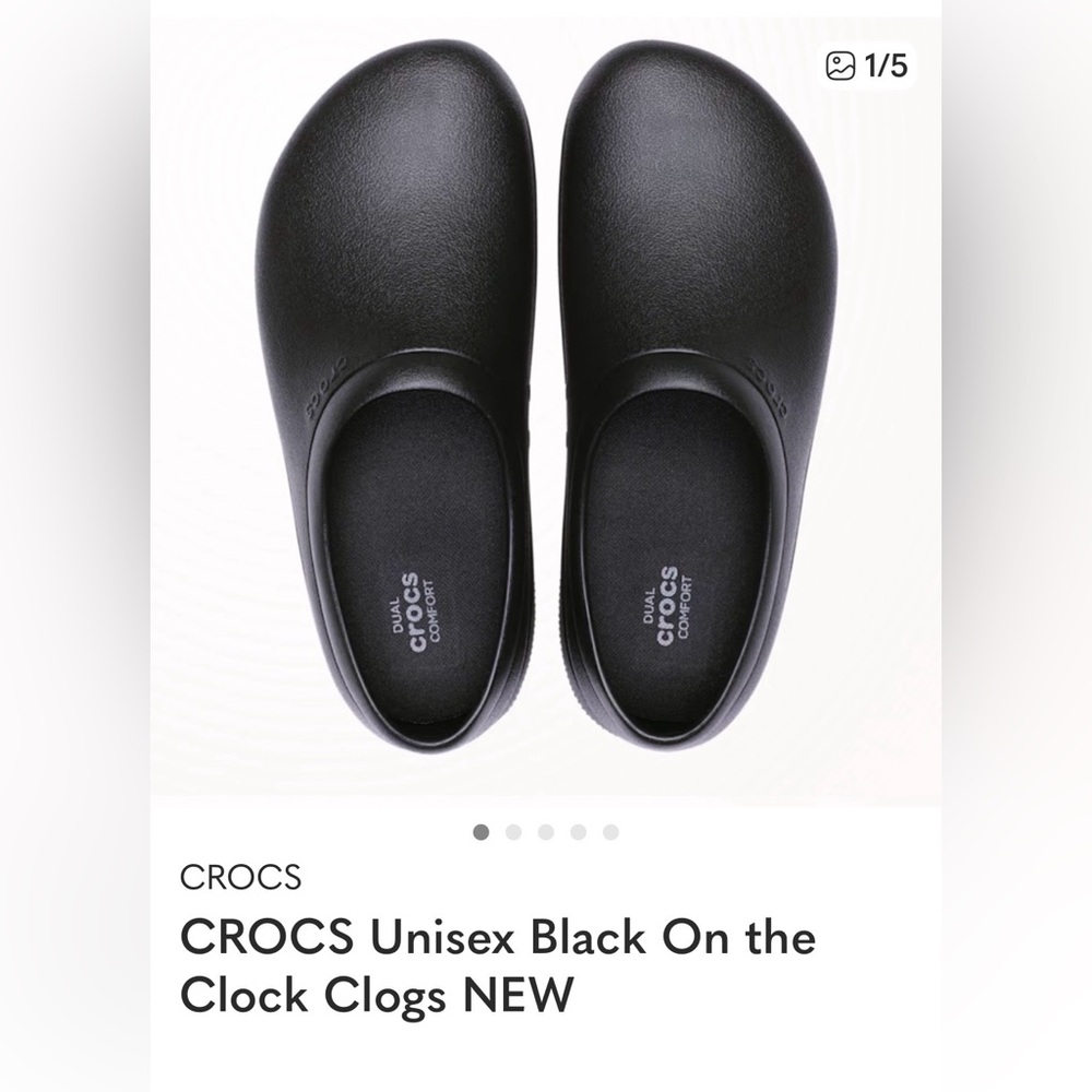 CROCS Black On the Clock Clogs